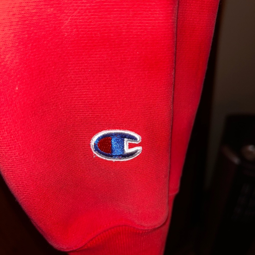 Vintage red champion reverse weave men’s lg hoodie - Picture 3 of 4